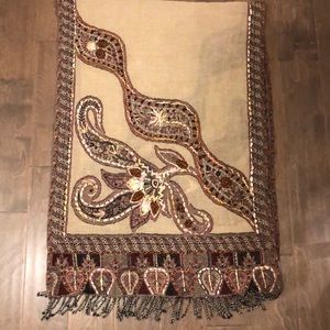 Jain Shawls Scarf Wool Blend Woven Boho